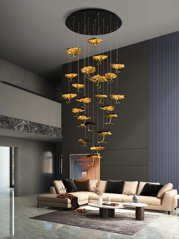 Catellani & Smith Gold Moon Chandelier Suspension Lamp