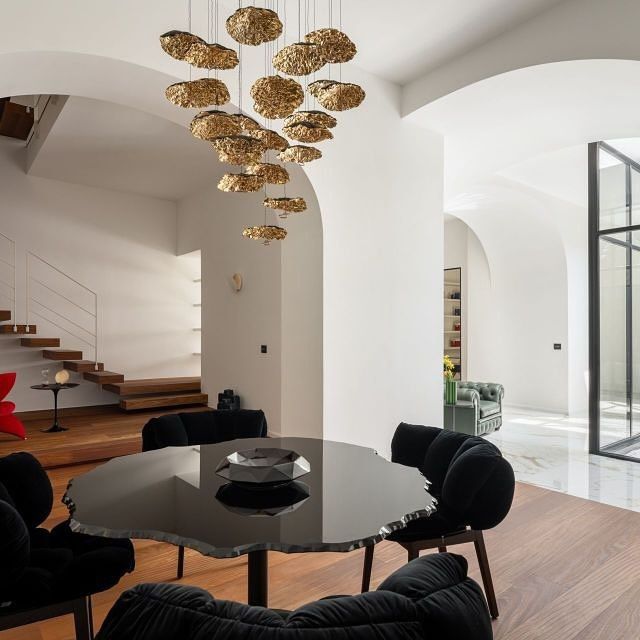 Catellani & Smith Gold Moon Chandelier Suspension Lamp