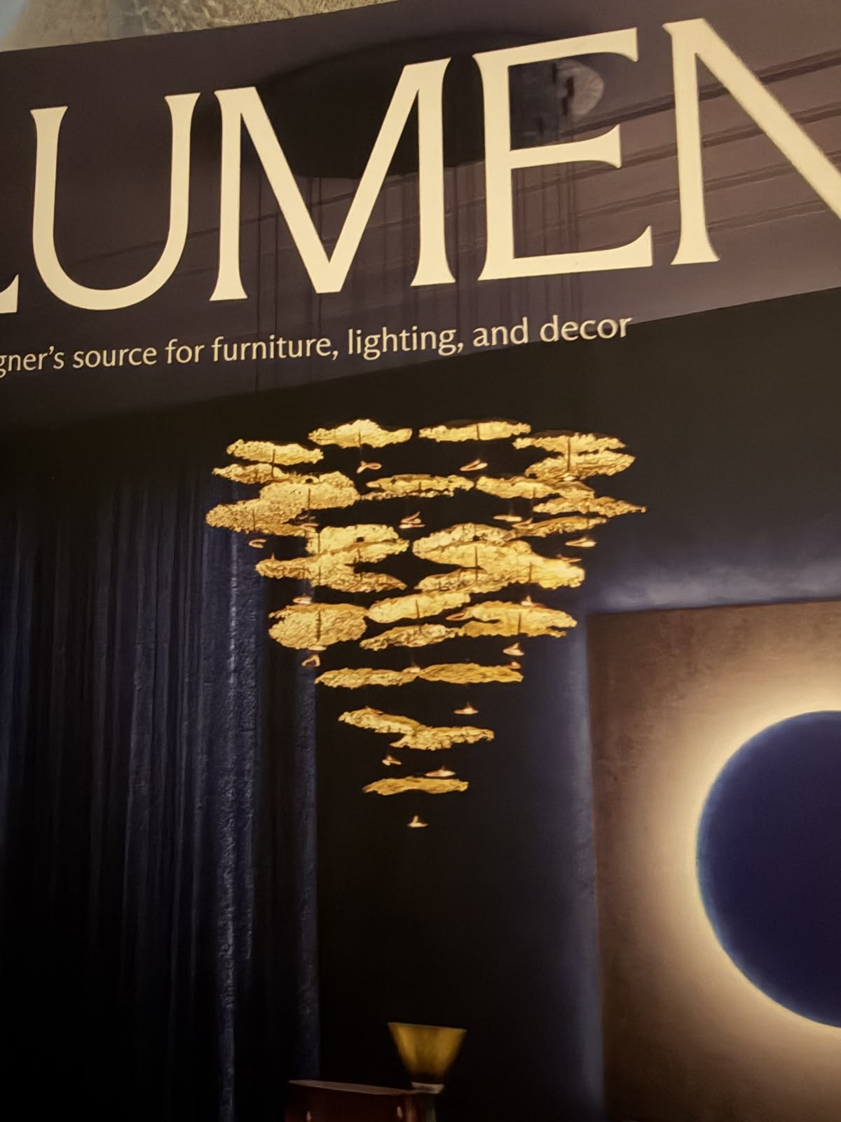 Catellani & Smith Gold Moon Chandelier Suspension Lamp
