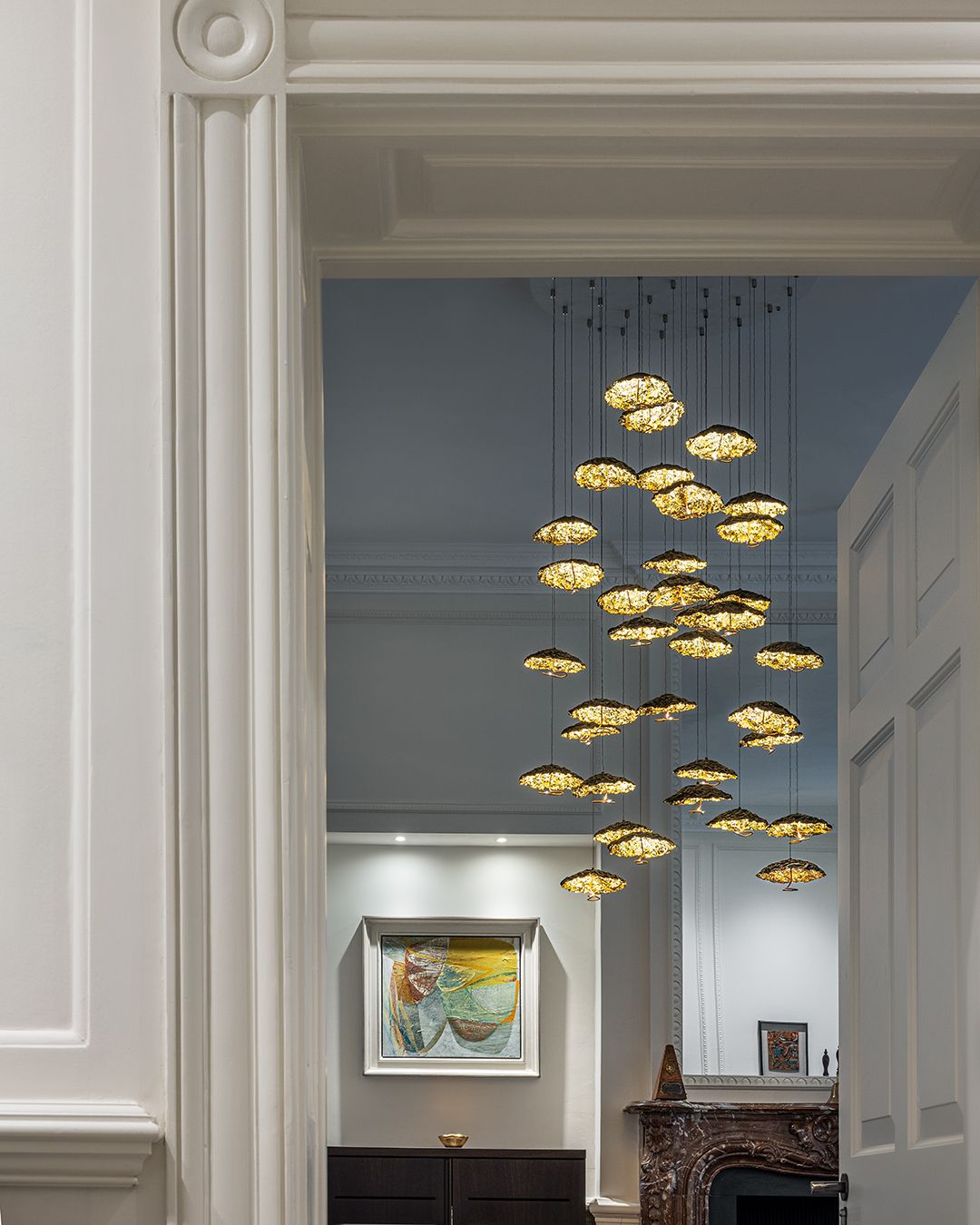 Catellani & Smith Gold Moon Chandelier Suspension Lamp