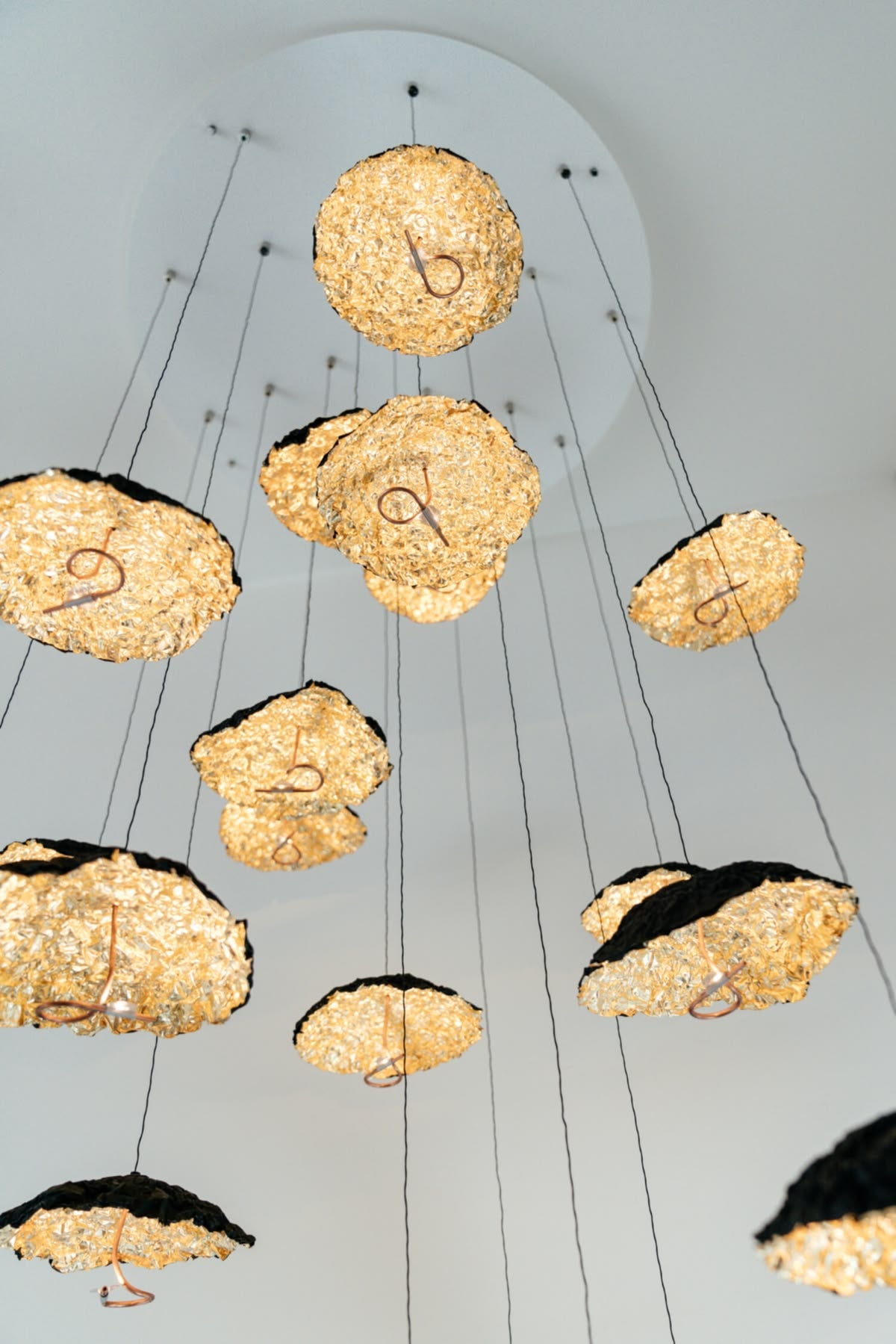 Catellani & Smith Gold Moon Chandelier Suspension Lamp