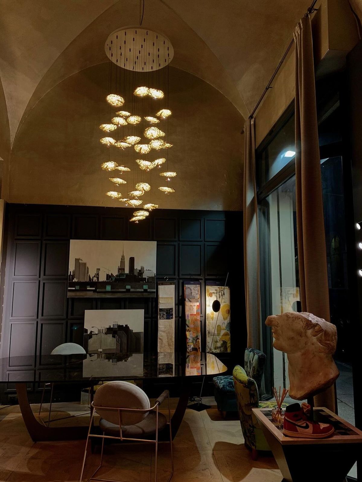 Catellani & Smith Gold Moon Chandelier Suspension Lamp